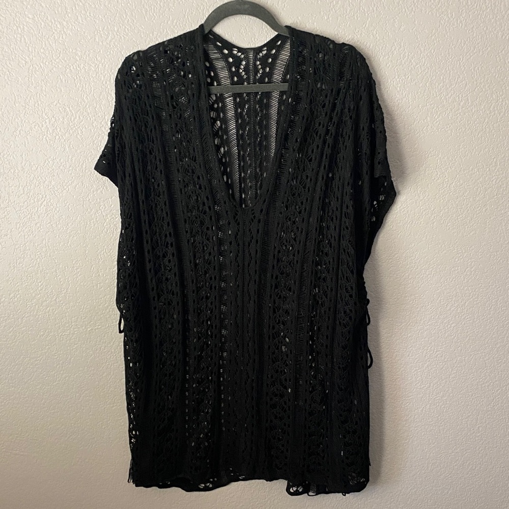 Black Crochet Cover-Up